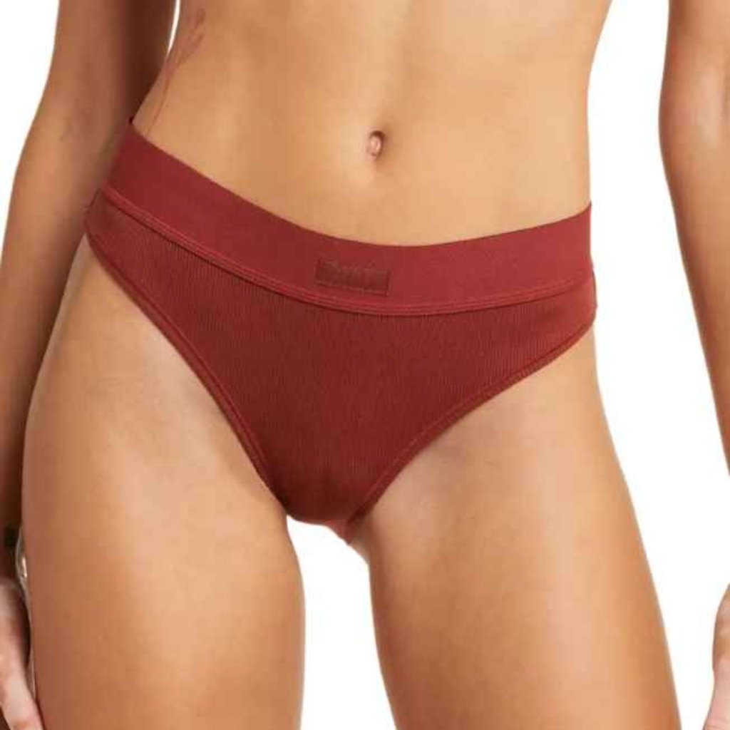 Skims Stretch Cotton Rib Cheeky Brief